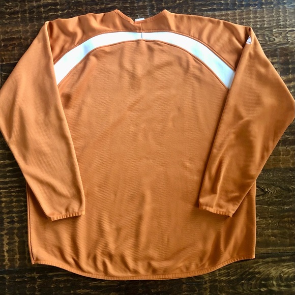 Majestic Orange UT Longhorns Long Sleeve Jersey Style Shirt - Size 2XL (EUC) - Picture 7 of 8